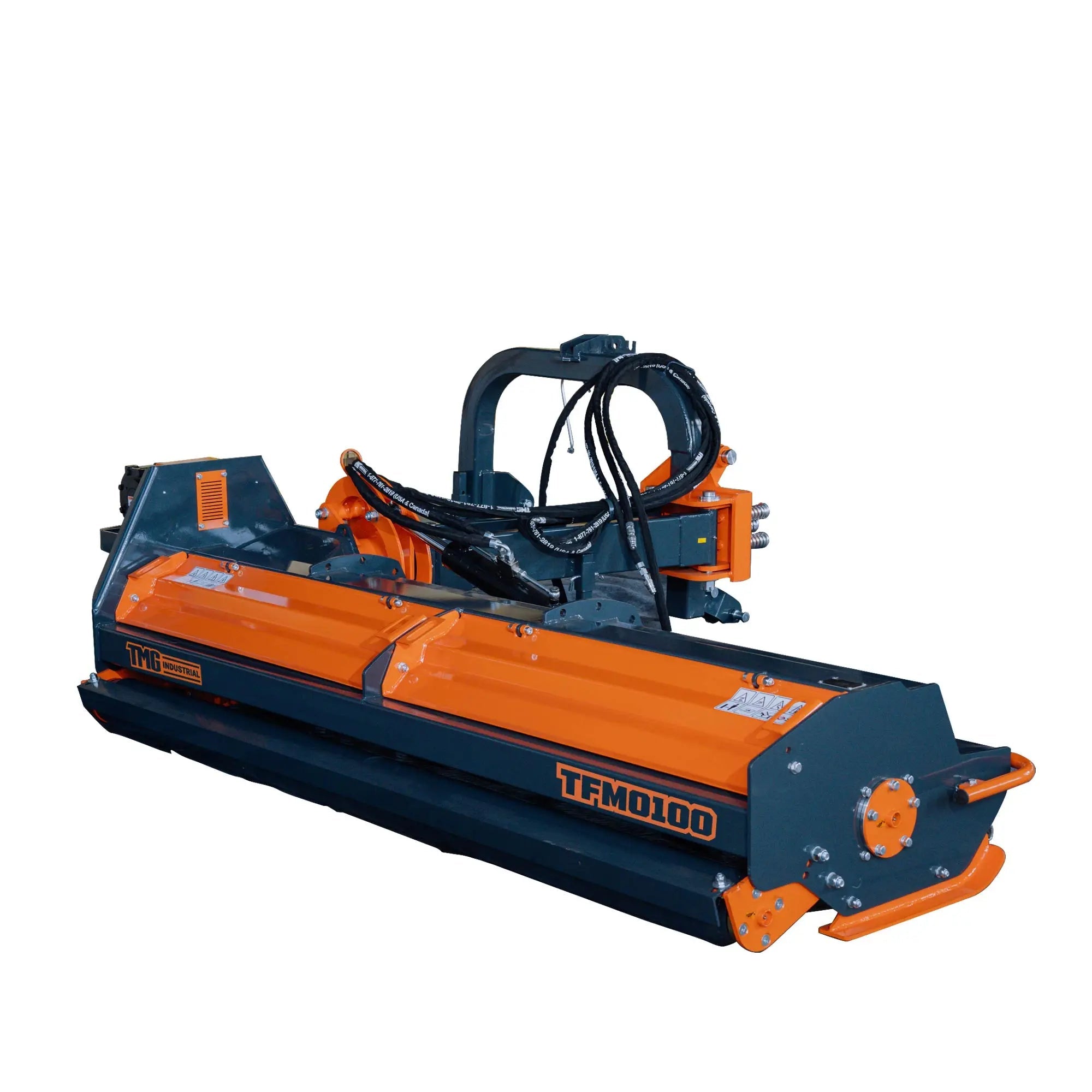 100" Ditch Bank Flail Mower, Offset Verge & Slope Cutter for Tractors 80-120 HP, Italian Gearbox TMG-TFMO100