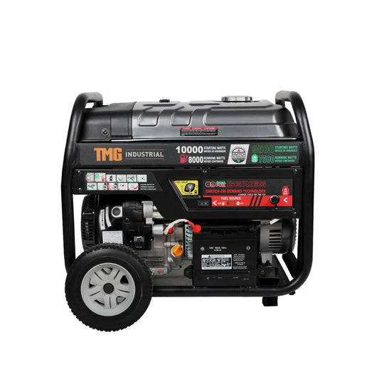 10,000-Watt Dual Fuel Generator (Gasoline and LPG) with Electric Start, 8.5 Hour Run Time, TMG-10000GED