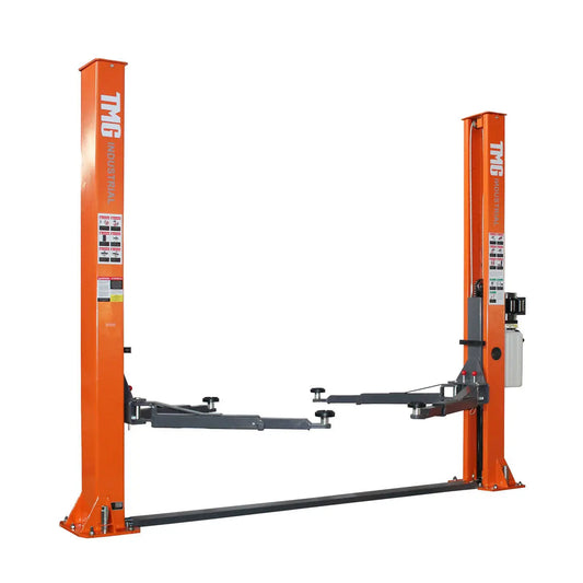 10,000-lb Two Post Floor Plate Auto Lift, Symmetric Arms, 77" Lift Height, Dual-Point Lock Release, TMG-TPL45