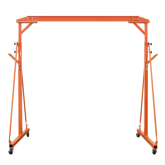 1100-lb Adjustable Height All-Steel Gantry Crane, Auto-Lock, 95" Min. Height, 142" Max. Height, Locking Swivel Caster Wheels, TMG-AGC06(Previously TMG-AGC05)