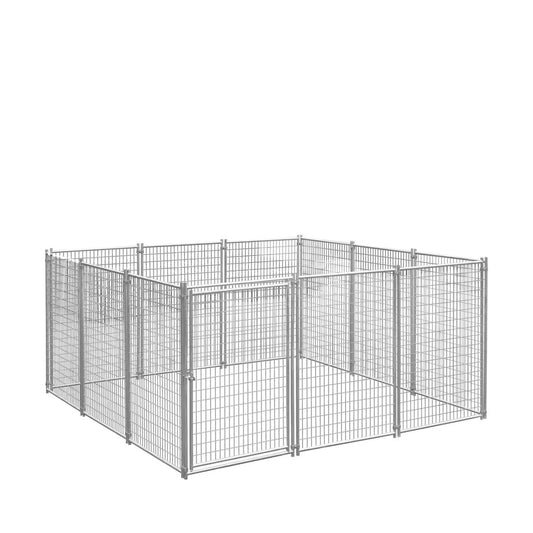 12’ x 12’ Galvanized Dog Kennel, Easy Assembly, Weather-Resistant, TMG-DCP12