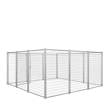 12’ x 12’ Galvanized Dog Kennel, Easy Assembly, Weather-Resistant, TMG-DCP12