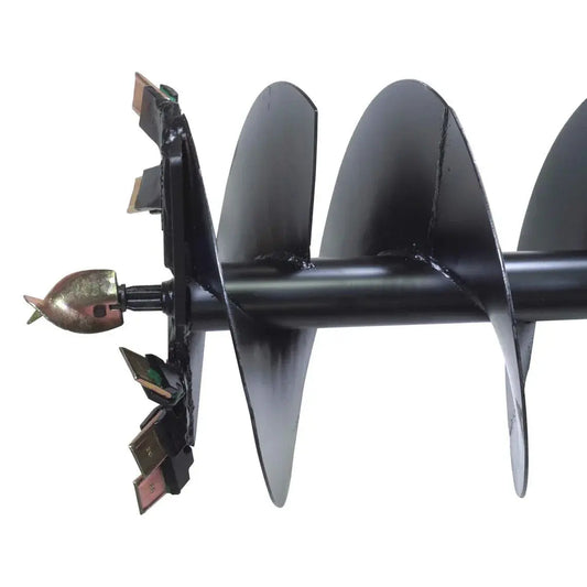 18" Post Hole Auger Bit, 48" Height, Fully Welded Cutting Disk, 5 Sharp Cutting Teeth, 2" Hex Drive, Built-In Boring Head, TMG-PAB18