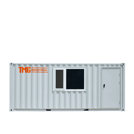 20’ Custom Built Steel Container Office, Working Area & Manager’s Office, 1 Leather Office Chair, 3 Ergonomic Office Chairs, TMG-SCO20