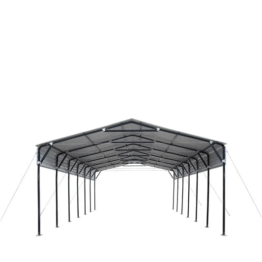 20’ x 30’ Metal Shed Carport, 10’ Open Sidewalls, 600 Sq-Ft, 27 GA Corrugated Panels, TMG-MSC2030