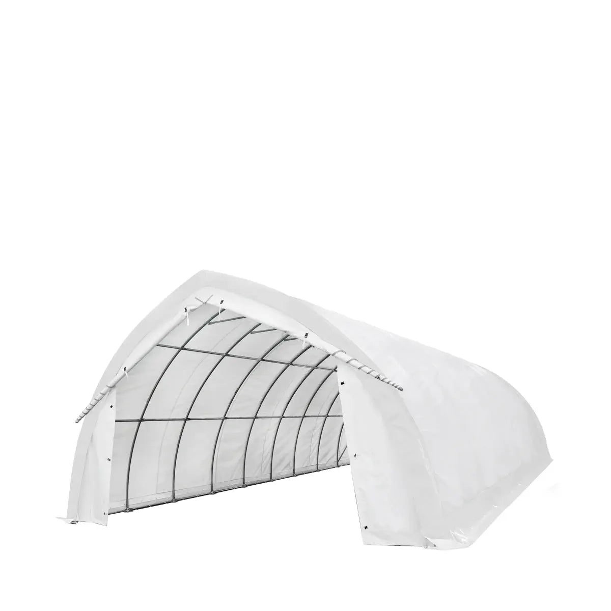 20' x 40' Arch Wall Peak Ceiling Storage Shelter with Heavy Duty 17 oz PVC Cover & Drive Through Doors, TMG-ST2041PV(Previously(ST2040PV)