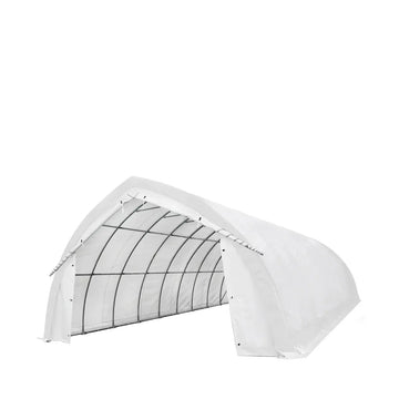 20' x 40' Arch Wall Peak Ceiling Storage Shelter with Heavy Duty 17 oz PVC Cover & Drive Through Doors, TMG-ST2041PV(Previously(ST2040PV)