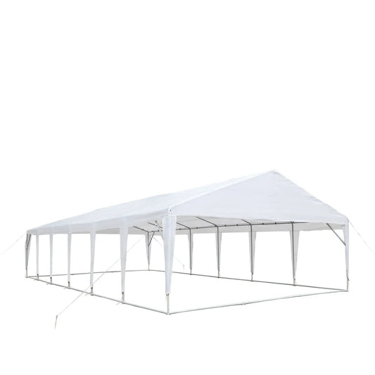 20' x 40' Heavy Duty Outdoor Party Tent, PE tarpaulin fabric, 6’6" Overhead, 10’ Peak Ceiling, TMG-PT2040A
