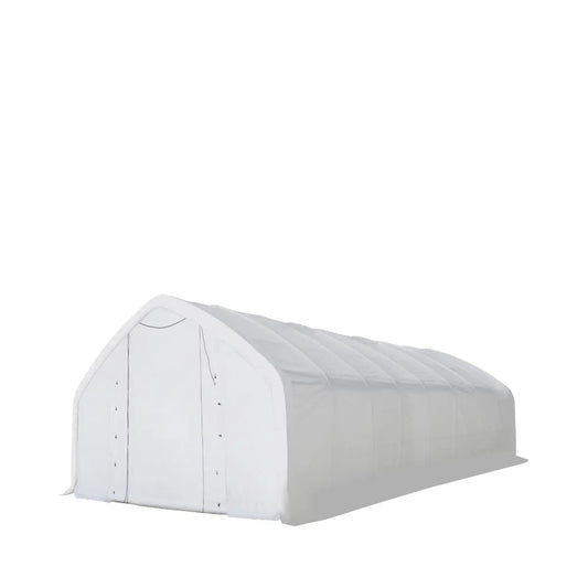 20' x 40' Straight Wall Peak Ceiling Storage Shelter with Heavy Duty 17 oz PVC Cover & Drive Through Door, TMG-ST2041V (Previously ST2040V)
