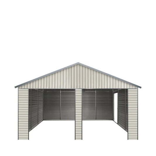 21’ x 19’ Double Garage Metal Shed with Side Entry Door (Discontinued – Replaced by TMG-MS2020, 2030)