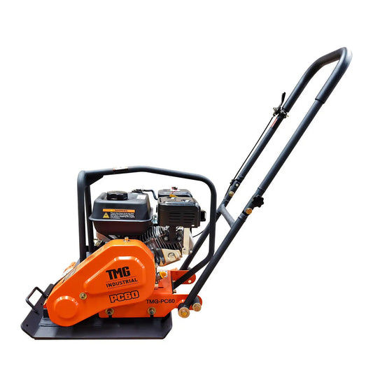 2380 Lbs Heavy-Duty Plate Compactor, 6.5 HP Loncin G200F Engine, 8" Compaction Depth, TMG-PC60