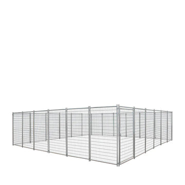 24’ x 24’ Galvanized Dog Kennel, Easy Assembly, Weather-Resistant, TMG-DCP24