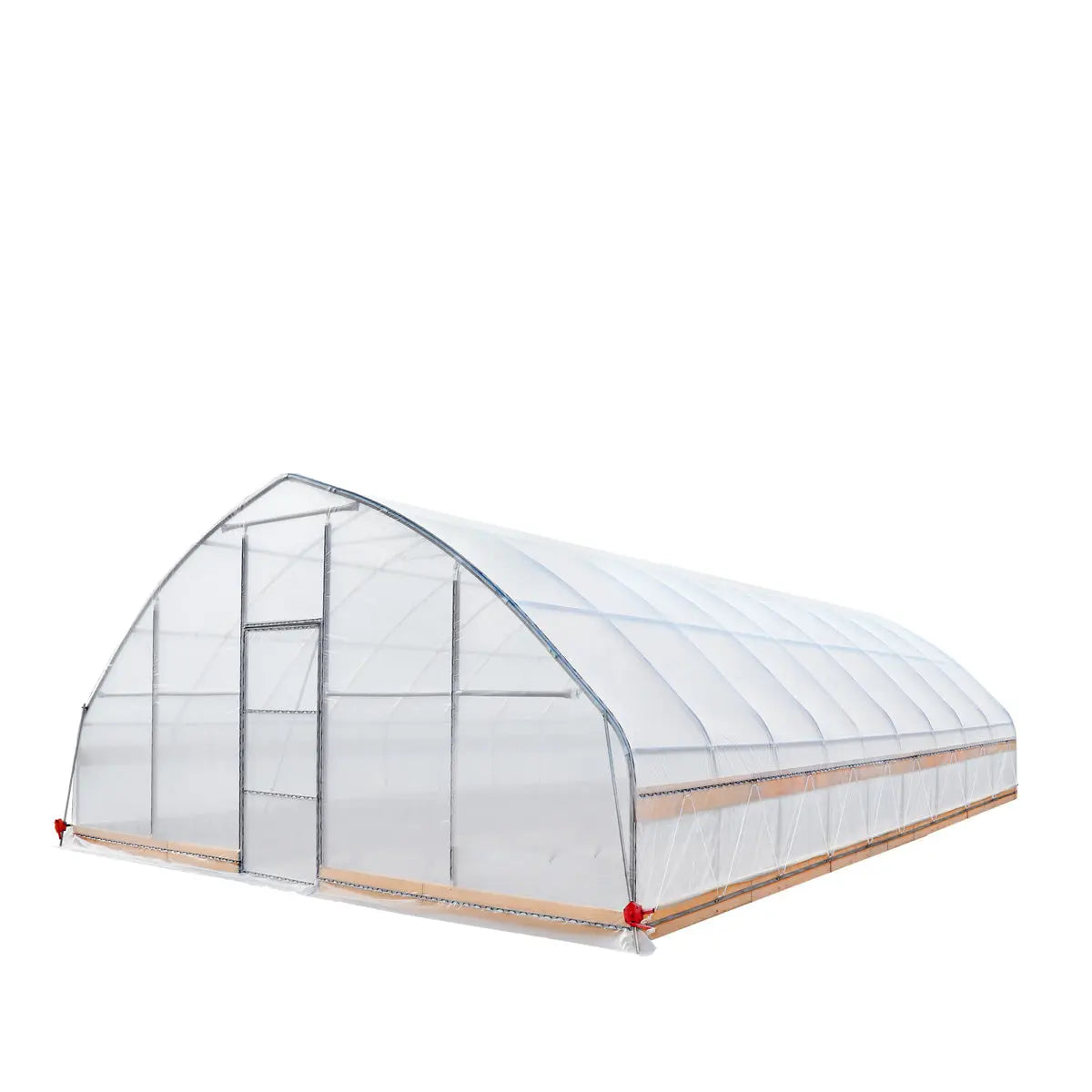 25' x 40' Tunnel Greenhouse Grow Tent w/6 Mil Clear EVA Plastic Film, Cold Frame, Hand Crank Roll-Up Sides, Peak Ceiling Roof, TMG-GH2540