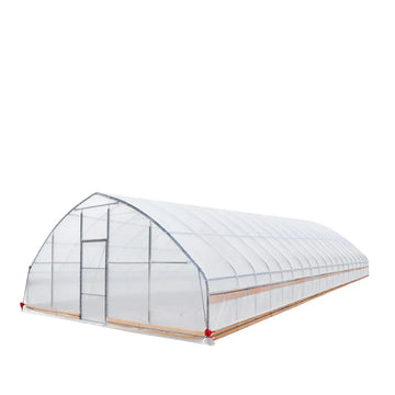 25’ x 80’ Tunnel Greenhouse Grow Tent w/6 Mil Clear EVA Plastic Film, Cold Frame, Hand Crank Roll-Up Sides, Peak Ceiling Roof, TMG-GH2580