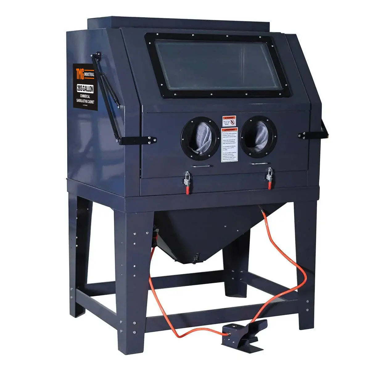 265 Gallon/990L Commercial Cabinet Sandblaster, Vacuum Filtration System, Oversized View Window, 125 PSI, 24 CFM, TMG-ABC99