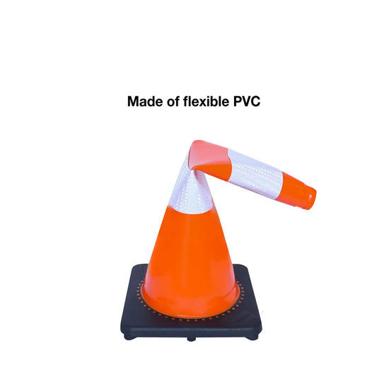 29" PVC Reflective Traffic Cones, 252 Cones, 14" Square Base, Hot & Cold Weather, High-Intensity Reflective Bands, TMG-TC29