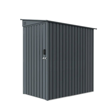 3’ x 6’ Galvanized Metal Pent Shed, 29 GA Corrugated Metal, 75“ Upper edge, TMG-MS0306