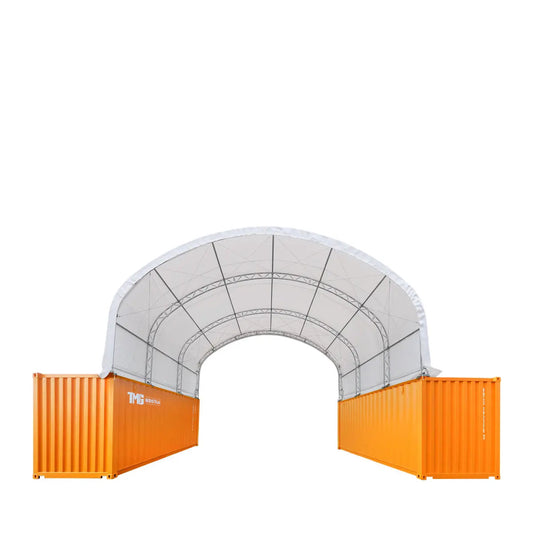 30' x 20' Dual Truss Container Shelter with Heavy Duty 17 oz PVC Cover, TMG-DT3020C