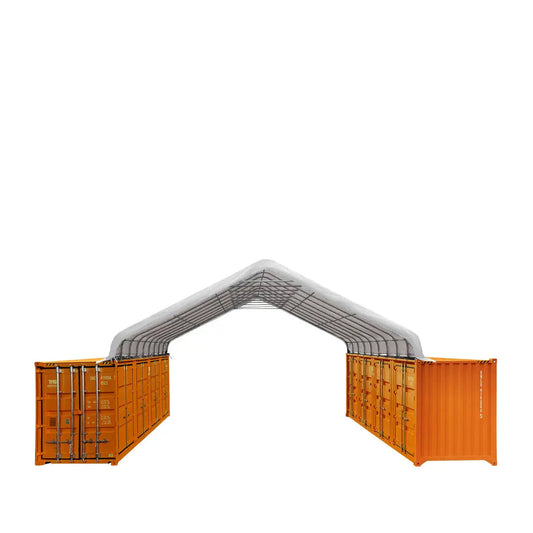 30' x 40' PE Fabric Pro Series Container Peak Roof Shelter, Fire Retardant, 10' Ceiling Height, UV Protected, TMG-ST3041CE(Previously TMG-ST3040CE)