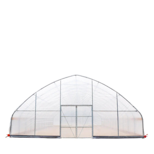 30’ x 50’ Tunnel Greenhouse Grow Tent w/6 Mil Clear EVA Plastic Film, Cold Frame, Hand Crank Roll-Up Sides, Peak Ceiling Roof, TMG-GH3050