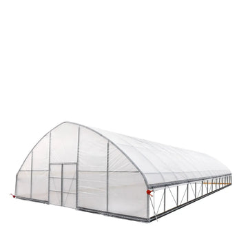 30’ x 60’ Tunnel Greenhouse Grow Tent w/6 Mil Clear EVA Plastic Film, Cold Frame, Hand Crank Roll-Up Sides, Peak Ceiling Roof, TMG-GH3060