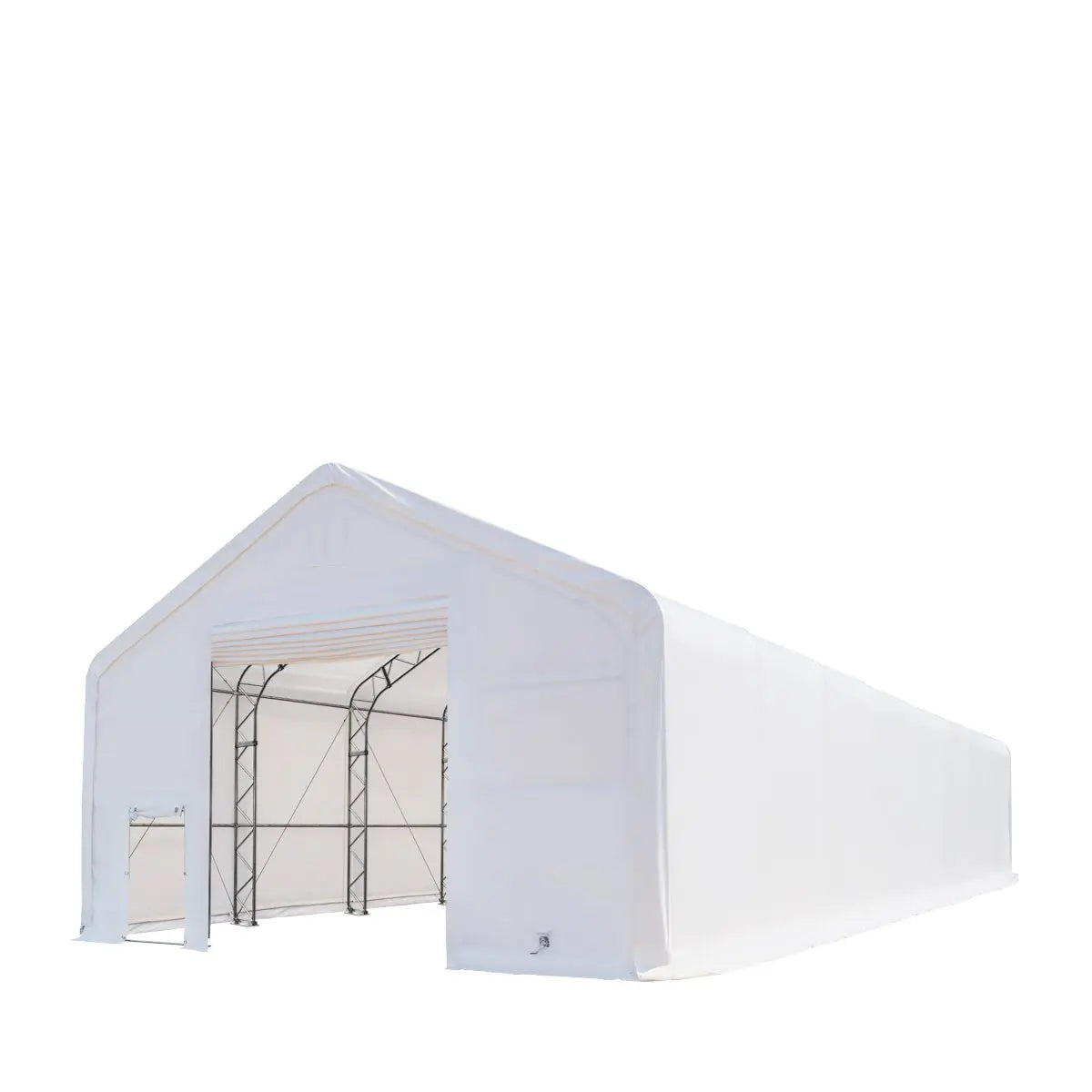 30' x 80' Dual Truss Storage Shelter with Heavy Duty 17 oz PVC Cover & Drive Through Doors, TMG-DT3081