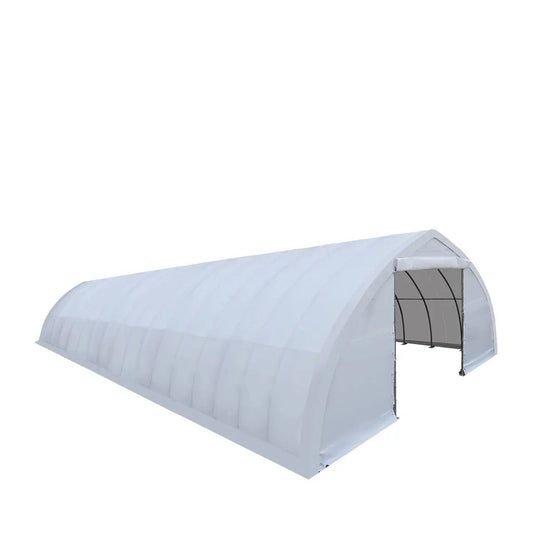 30' x 80' Peak Ceiling Storage Shelter with Heavy Duty 11 oz PE Cover & Drive Through Doors, TMG-ST3080E (Previously ST3080)