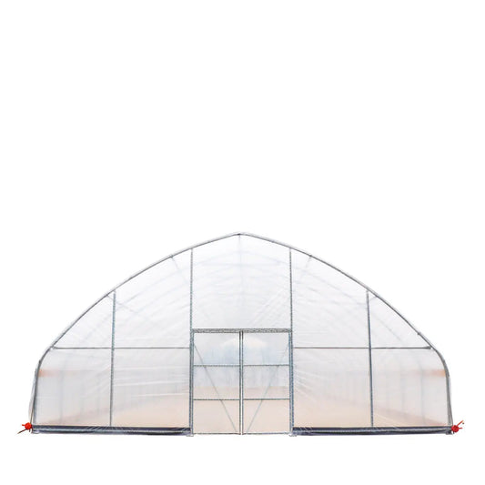30’ x 80’ Tunnel Greenhouse Grow Tent w/6 Mil Clear EVA Plastic Film, Cold Frame, Hand Crank Roll-Up Sides, Peak Ceiling Roof, TMG-GH3080