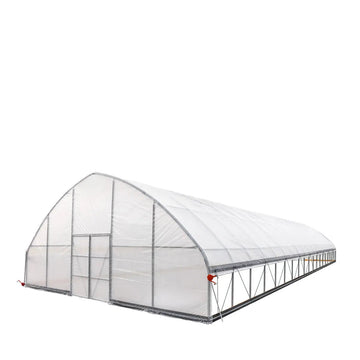 30’ x 80’ Tunnel Greenhouse Grow Tent w/6 Mil Clear EVA Plastic Film, Cold Frame, Hand Crank Roll-Up Sides, Peak Ceiling Roof, TMG-GH3080