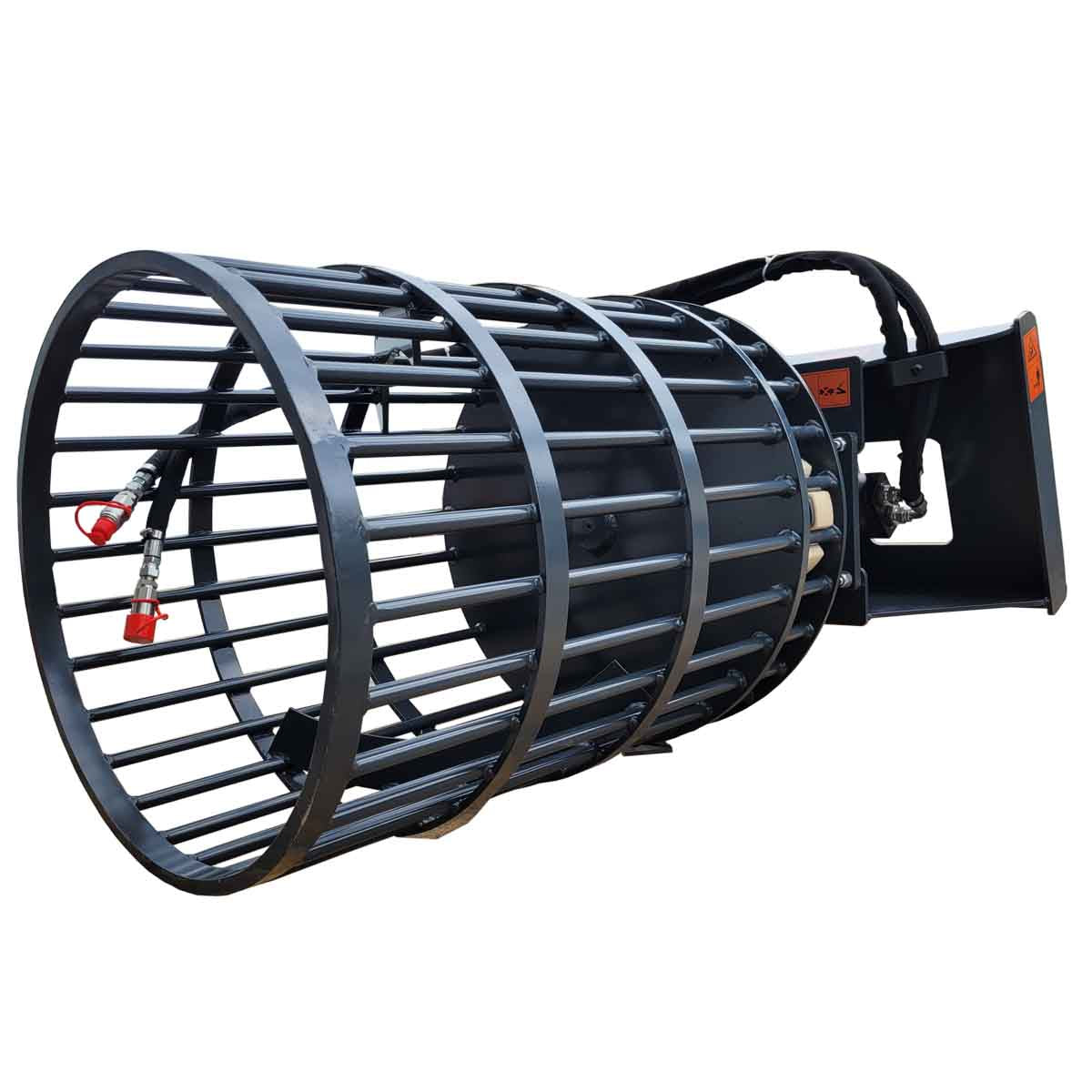 30" Skid-Steer Rotary Rock Picker, 1,250 lb Load Capacity, NM400 Wear Resistant Steel, Universal Mount, TMG-SRP32