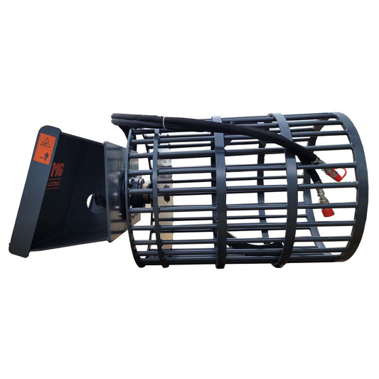 30" Skid-Steer Rotary Rock Picker, 1,250 lb Load Capacity, NM400 Wear Resistant Steel, Universal Mount, TMG-SRP32