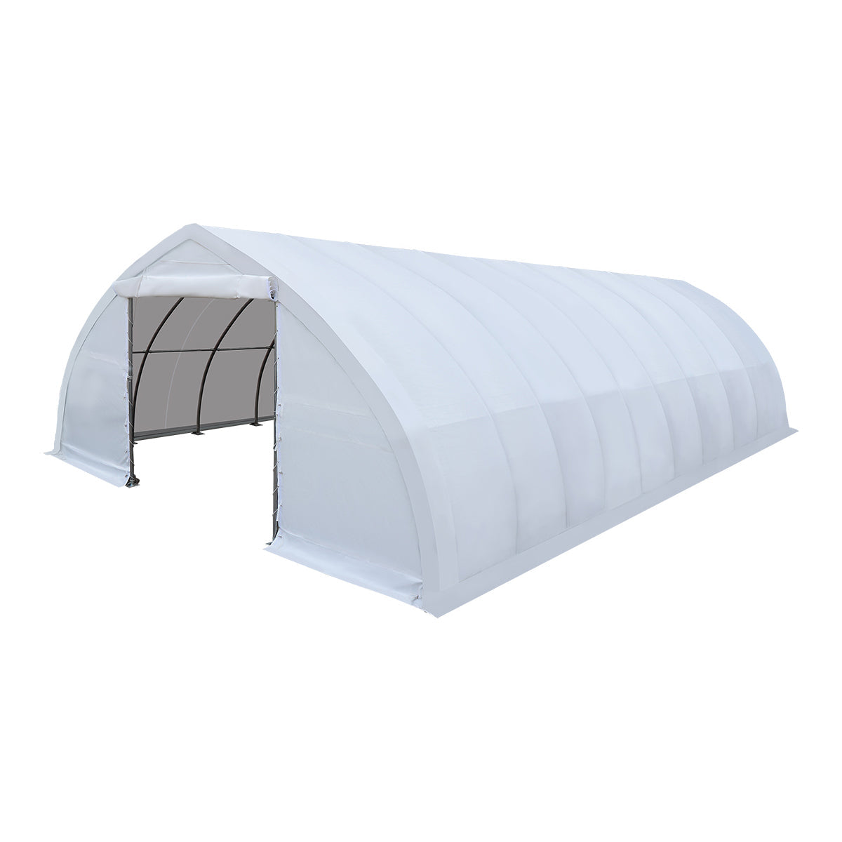 30' x 40' Peak Ceiling Storage Shelter with Heavy Duty 17 oz PVC Cover & Drive Through Doors, TMG-ST3042V (Previously ST3040V)