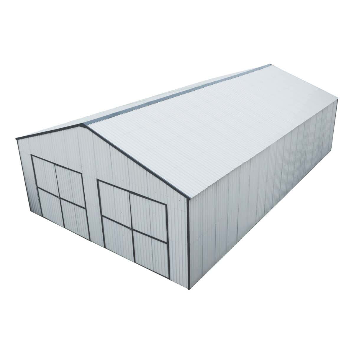 30' x 50' Metal Garage Shed – Steel Building with 11’ Clearance High Front Doors, Side Entry Door, 16 GA Steel Structure TMG-MS3050