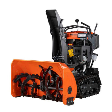 34" Stand-On Gas-Powered Snow Blower, Dual Stage, Rubber Track, LED Light, 50’ Throwing Distance, TMG-GSB36