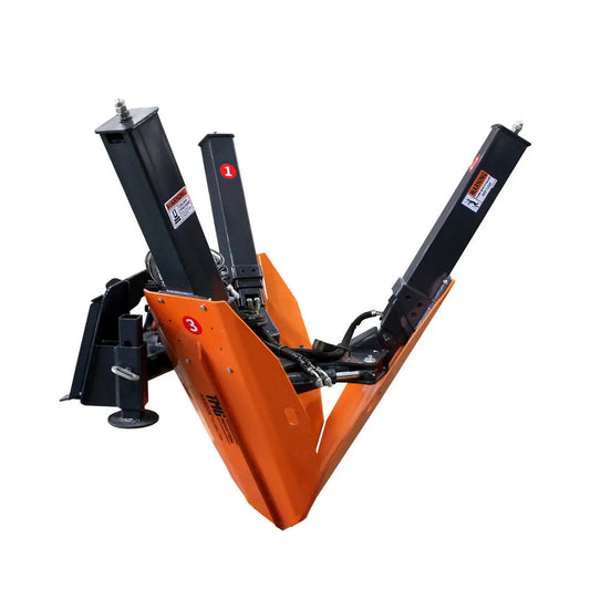 36" Skid Steer Hydraulic Tree Spade, 4" Diameter Cut Capacity, 22" Blade Opening, Hardox® 400 Blades, TMG-STS35