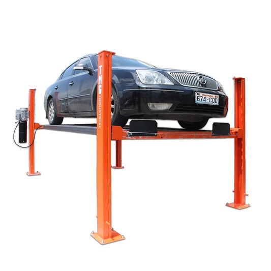 4-Post Auto Lift, 9,000 lb Lift Capacity, 77" Rise, Removable Ramp, CETL Certified Power Unit, TMG-ALF90