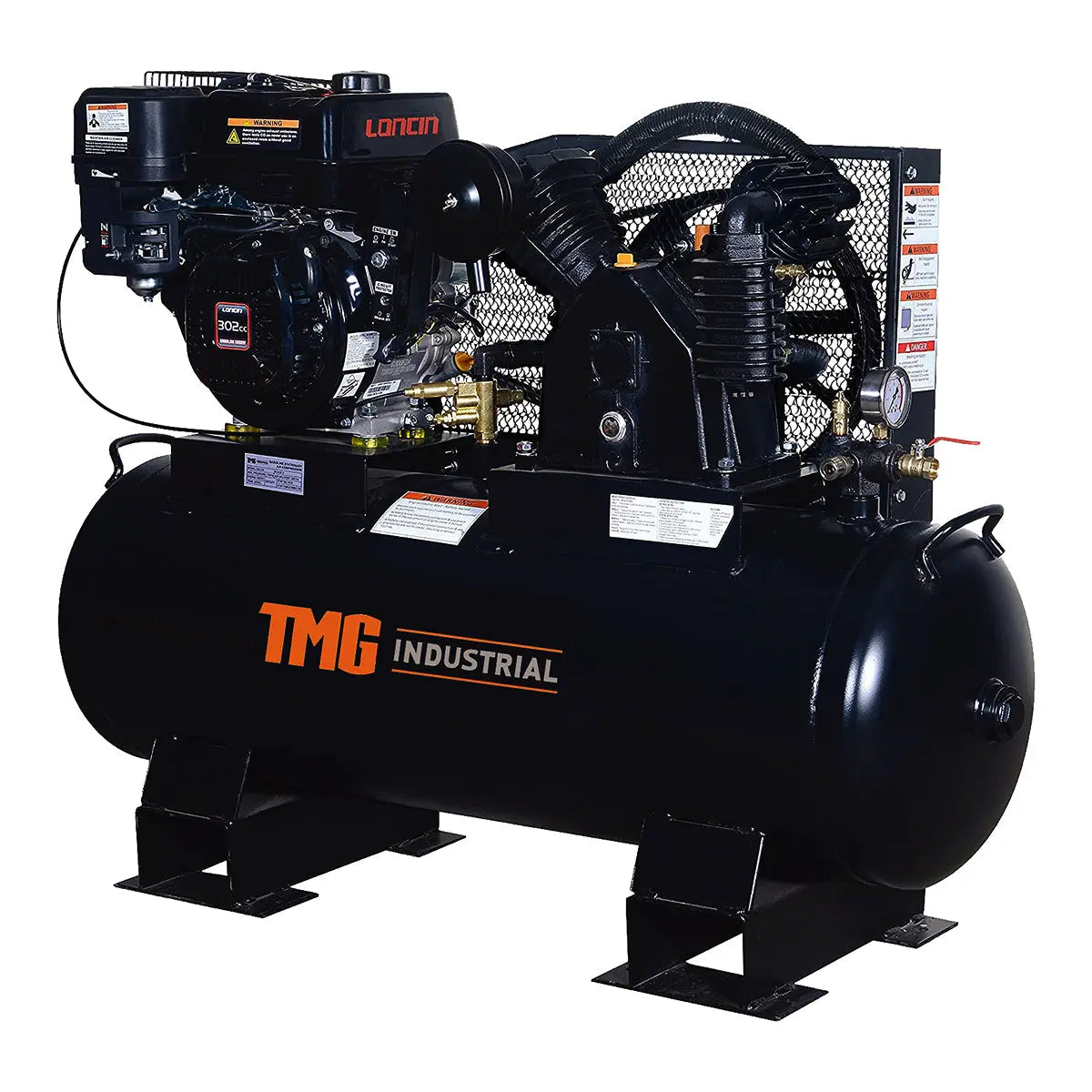 40 Gallon 2-Stage Truck Mounted Air Compressor, 9 HP OHV Loncin Engine, Horizontal Tank, 18.7 CFM @ 90 PSI, TMG-GAC40