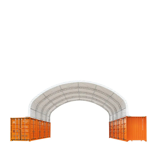 40' x 40' Dual Truss Container Shelter with Heavy Duty 21 oz PVC Cover, TMG-DT4041C (Previously DT4040C)