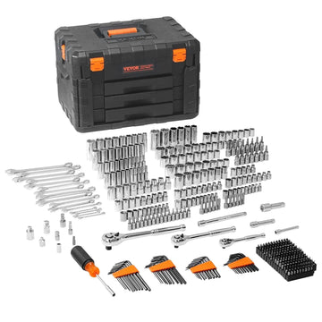 450-Piece Multi-Drive Tool Set, Complete Mechanics Kit, Organized Storage Case, Home & Garage Use, DOBA-DTS450