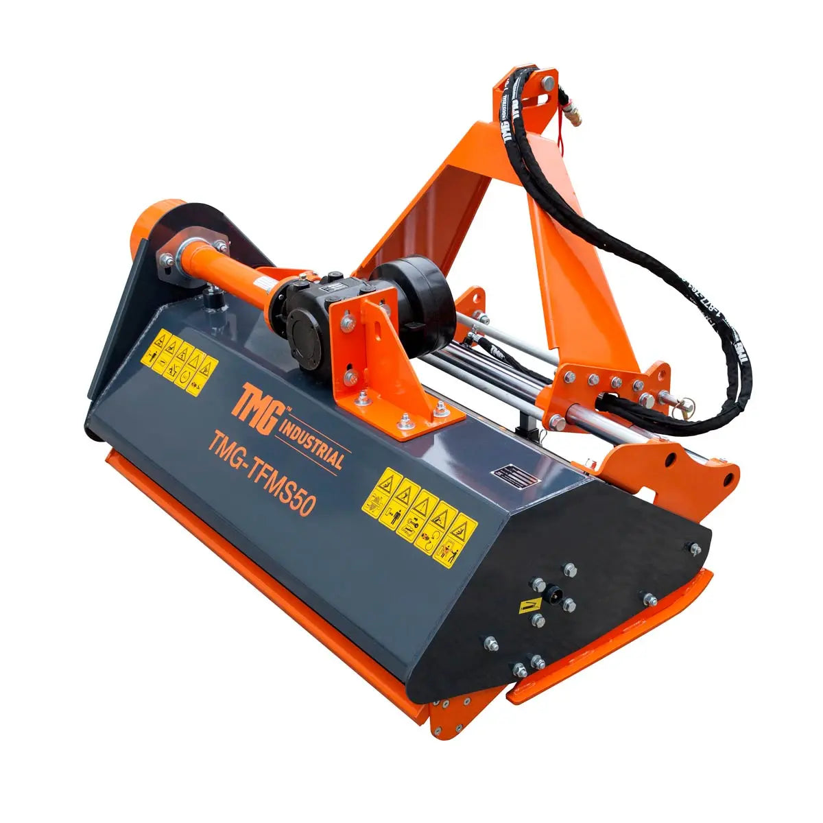 50" Side Shift Offset Flail Mower, 3-Point Hitch, 30-60 HP Tractor, PTO Drive Shaft, TMG-TFMS50