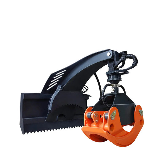 50" Skid Steer Rotary Log Grapple, 360° Rotation, 12V Solenoid Control Valve, 4500 LB Capacity, TMG-SLG49