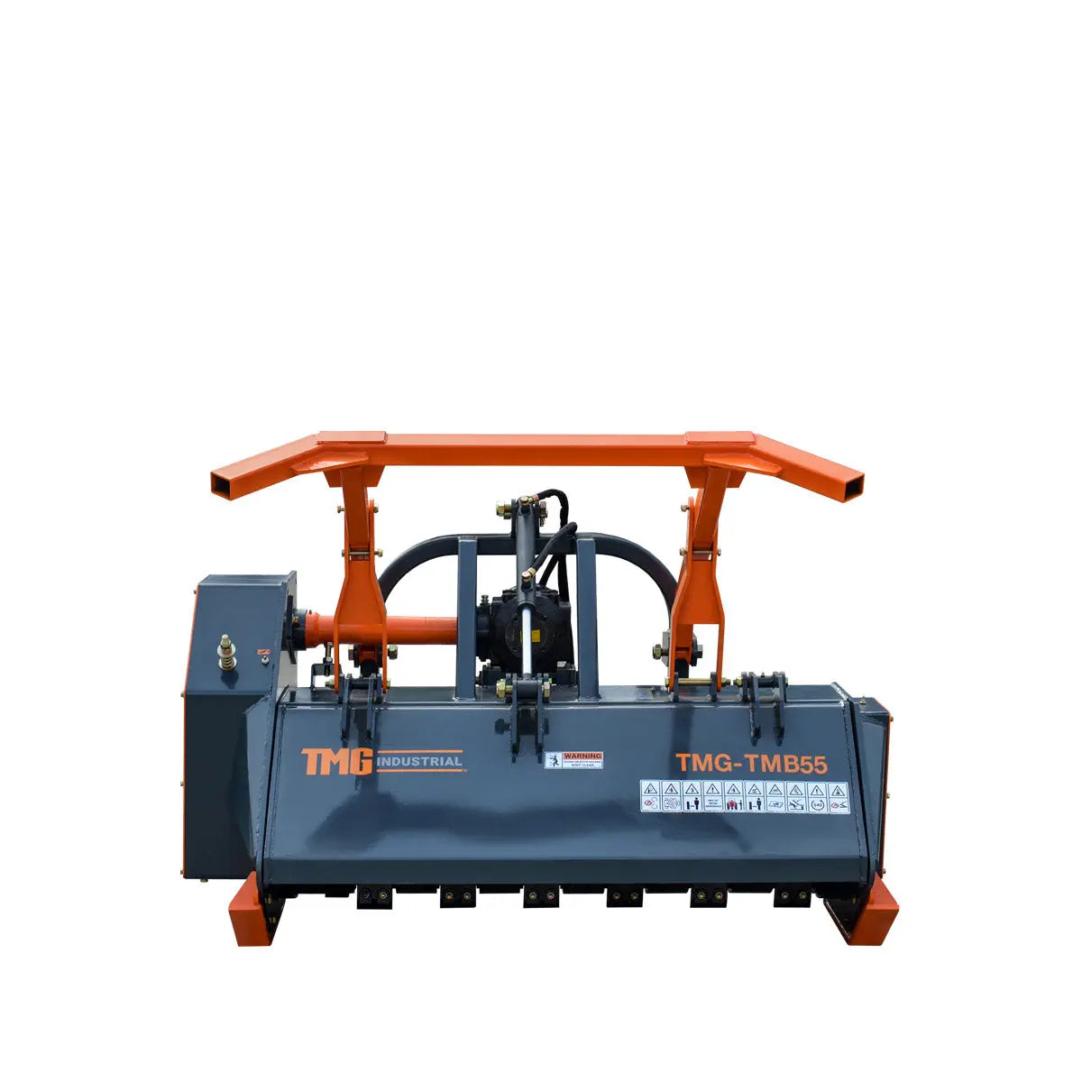 55" 3-Point Hitch Forestry Brush Mulcher, Category 2 Hookup, PTO Driven, Driveline Shaft Included, 70-110 HP, TMG-TMB55