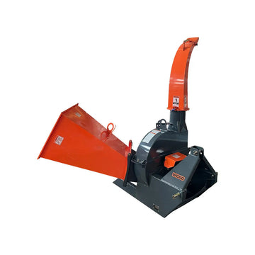 6" 3-Point Hitch Wood Chipper, Reversible/Hardened Blades, 360° Swiveling Chute, 40-80 HP Tractors, TMG-WC60