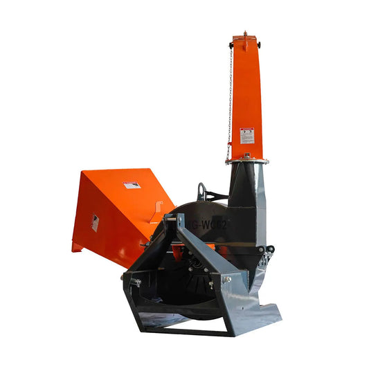 6 Inches PTO Wood Chipper, 6" Chipping Capacity, Category 1 Hookup, 30-75 HP Tractor, PTO Shaft Included, TMG-WC62