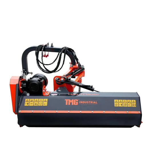60" Ditch Bank Flail Mower, Offset Verge & Slope Cutter for Tractors 30-60 HP TMG-TFMO60