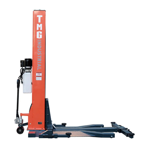 6000 LB Portable Single Post Auto Lift, 72'' Lifting Height, Low Profile Jack, CETL certified Pump, TMG-ALSP60