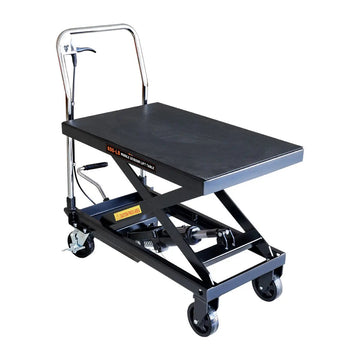 660-lb Mobile Scissor Lift Table, 30" Lifting Height, Foot Pedal Operation, Rubber Padded Tabletop, TMG-ALS03