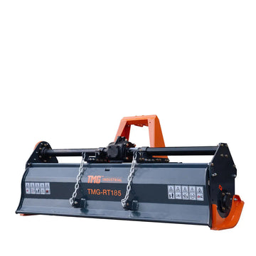 72" 3-Point Hitch Rotary Tiller, 40-60 HP Tractor, 6" Tilling Depth, PTO Shaft Included, Category 1 & 2 Hookup, TMG-RT185