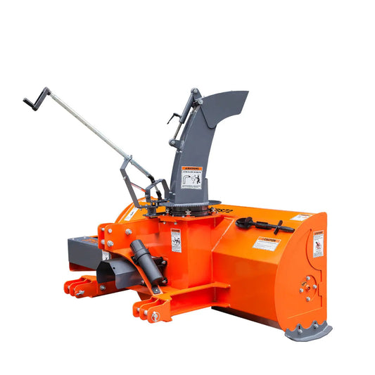 72" 3-Point Hitch Snow Blower, 25-90 HP, 24" Diameter Impeller, 360° Snow Chute, CAT 1 & CAT 2 Suspension, TMG-TBS72