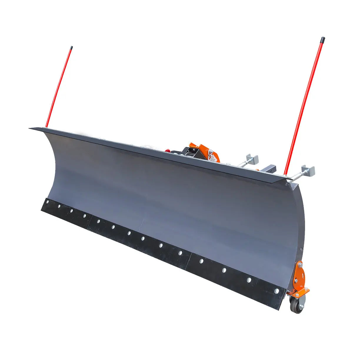 72" Truck/SUV Front Mount Snow Plow Pusher, Left and Right Angle, 2" Mount Receiver, Wireless Winch Control, TMG-TSP72